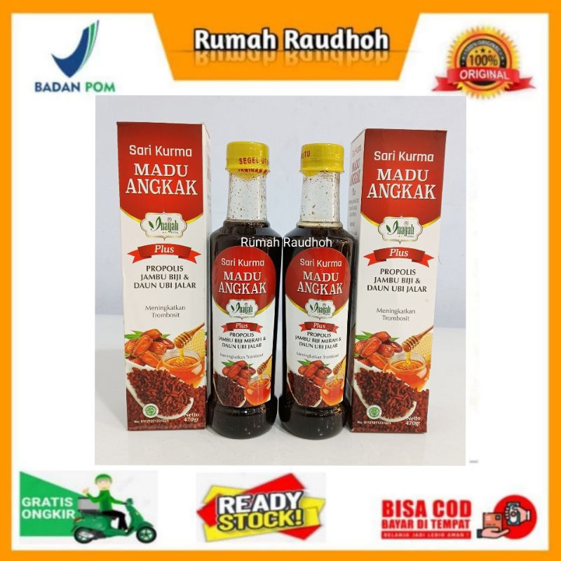 

SARI KURMA MADU ANGKAK PLUS PROPOLIS JAMBU BIJI & DAUN UBI JALAR INAYAH - MENGATASI DBD, THYPUS, MENAIKAN TROMBOSIT DLL