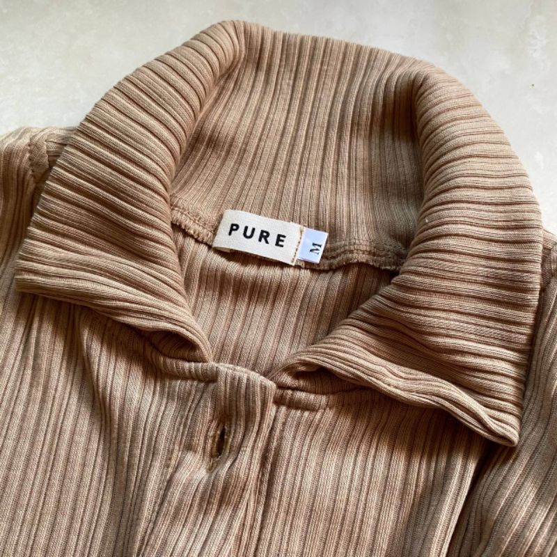 pure polo dress knit busui big size // new