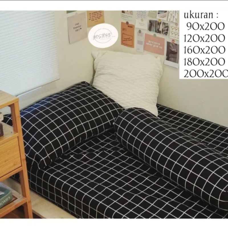 sprei kotak kotak | sprei kotak aesthetic | sprei single | sprei 90x200 | sprei kotak kotak | sprei 