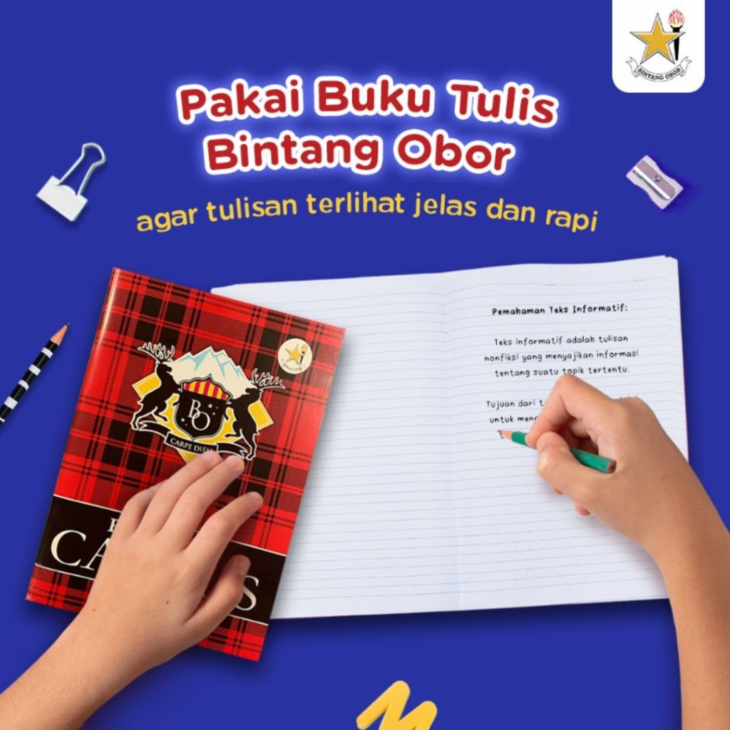 

Promo Buku Catatan / Buku Tulis Campuss Bintang Obor Ukuran Boxy ( 1 pack )