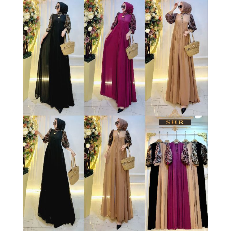 NEW MAXI DRESS KODE GAMIS MANIS  100% SHR