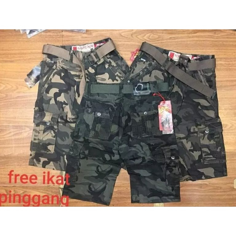 Celana Cargo Army Import Bawancheng / Celana Cargo Pendek Dewasa / Celana Cargo Loreng Pria