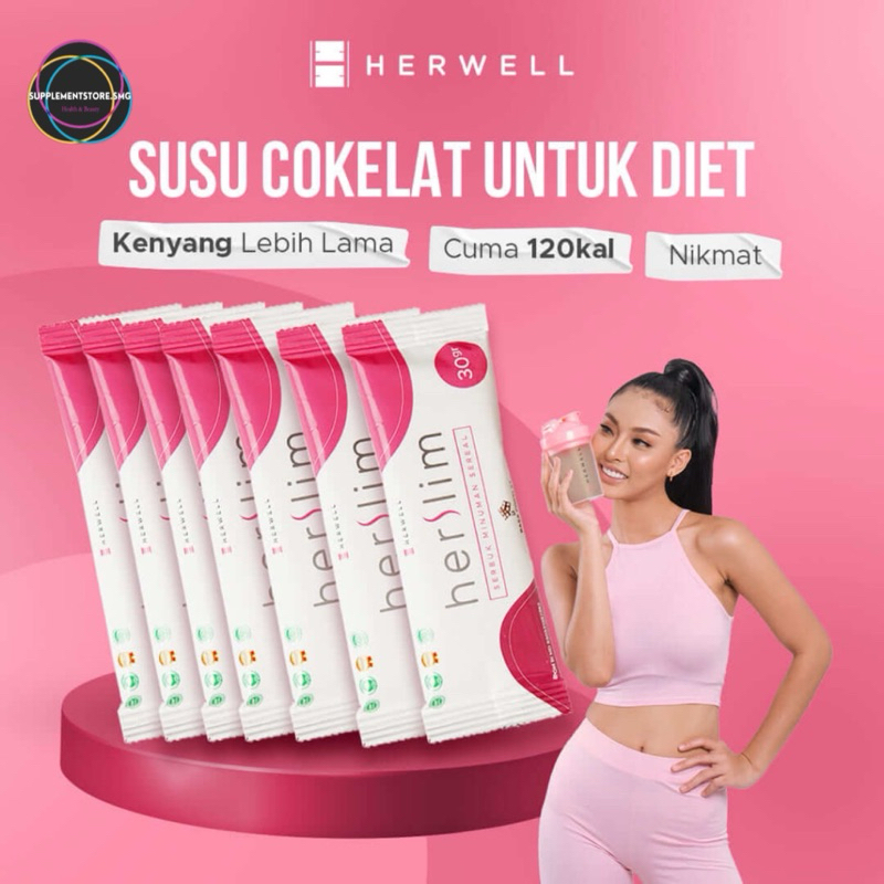 

PROMO Paket 7 Sachet - HERSLIM HERWELL HERVIBE Fiber Kiwi Meal Replacement Susu Coklat HALAL BPOM