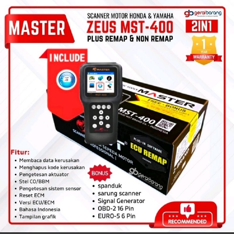 scaner honda MST 400 OTTO MST 400 RESET ECU ECM - scaner yamaha mst 400