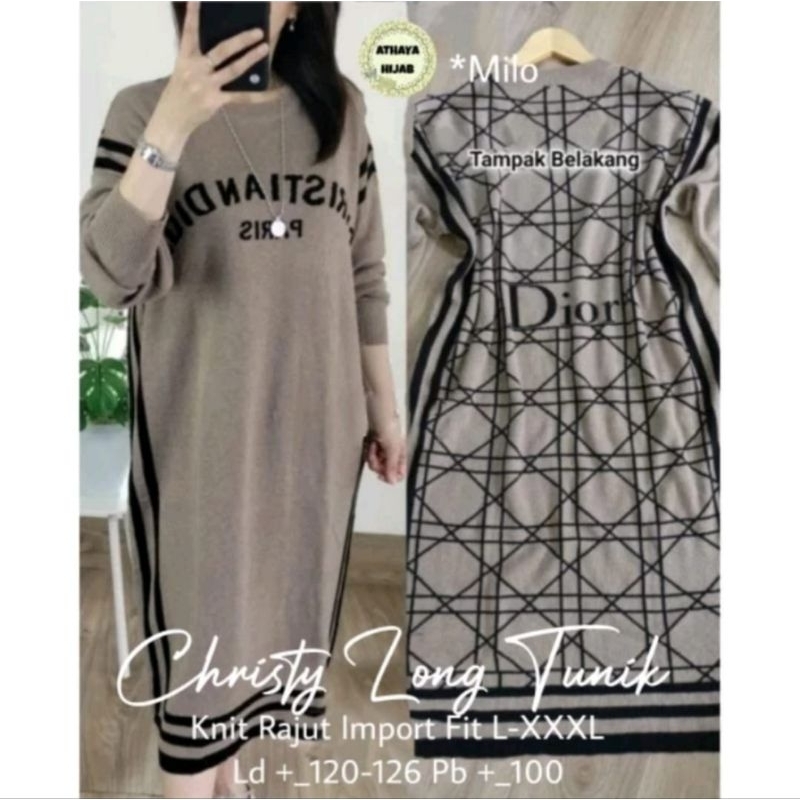 LONG TUNIK RAJUT IMPORT CRISTIAN