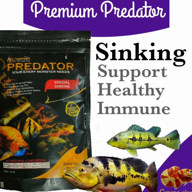 Best Terlaris PREMIUM 88  Predator Premium Pelet Ikan Predator Sinking 1 Gram