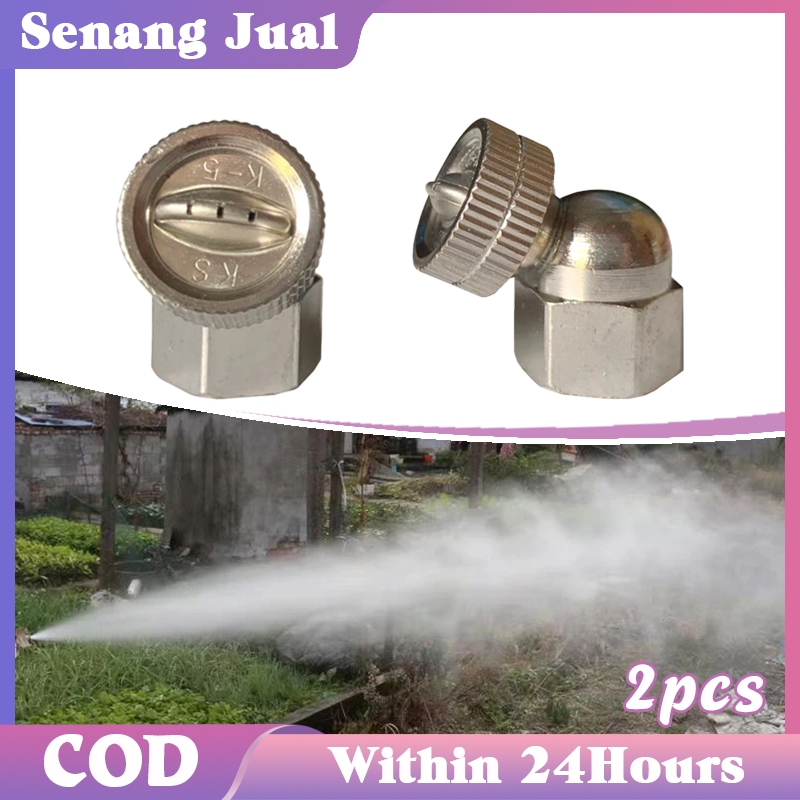 2Pcs Nozzle Kabut Sprayer Tekanan Tinggi Lubang 3 Kuningan Nozzle Sprayer Pertanian