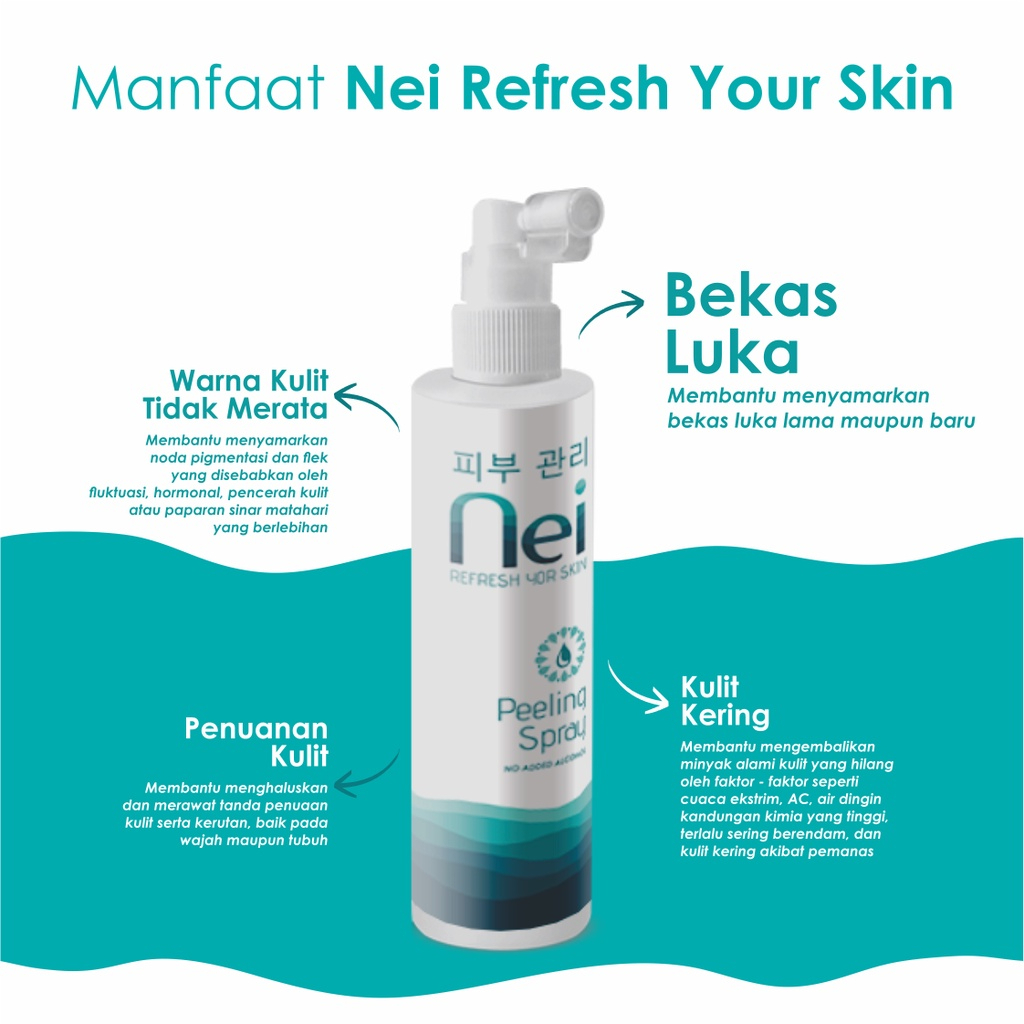 Perontok Daki Dileher - Nei Peeling Spray Penghilang Daki dan Kulit membandel | Resmi BPOM