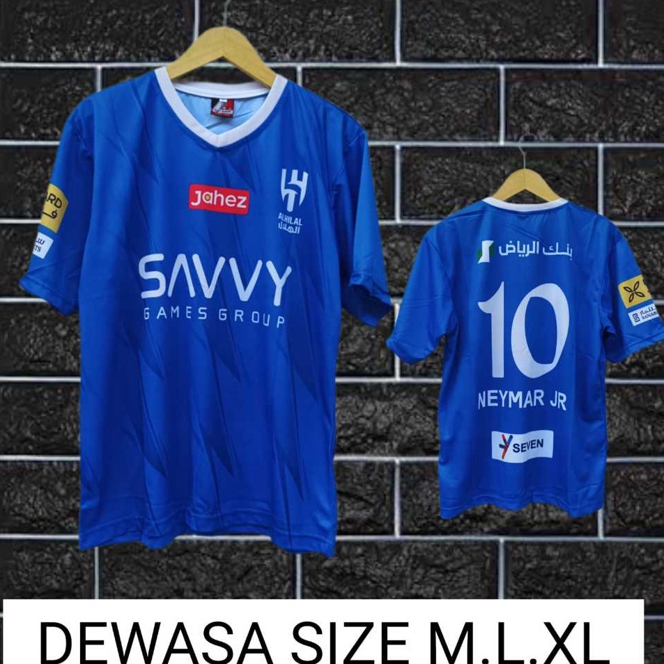 jersey al hilal dewasabaju al hilal neymar dewasa