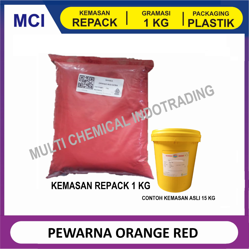 PEWARNA MAKANAN FOOD GRADE ORANGE RED. || 1 kg