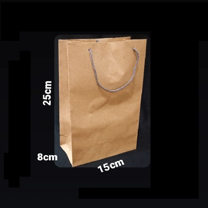 

(24 Pcs) Goodie Bag Souvenir Pernikahan Paper Bag Kado Hadiah Kemasan Toples Kuker Size 15x8x25 Cm