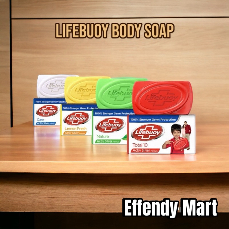 Lifebuoy Body soap | Sabun Batang Lifebuoy Isi 4 X 100gr Lemon | Mild | Total 10 | Nature | Matcha