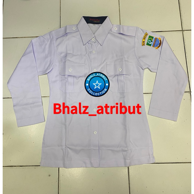 Baju putih kab. Bekasi seragam pemda putih kab. Bekasi kemeja putih kabupaten bekasi (BAHAN TXSAS)