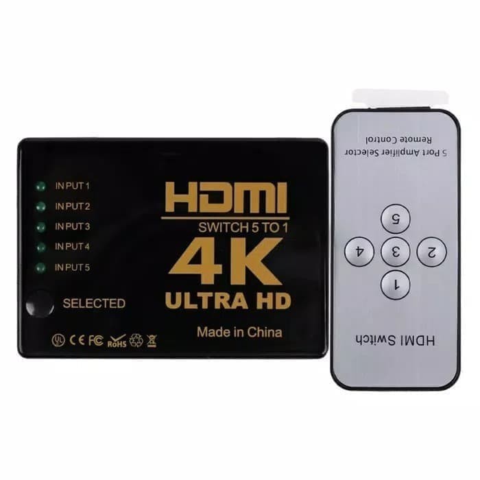 Hdmi switcher 5 port 4K Ultra HD + Remote / HDMI switcher