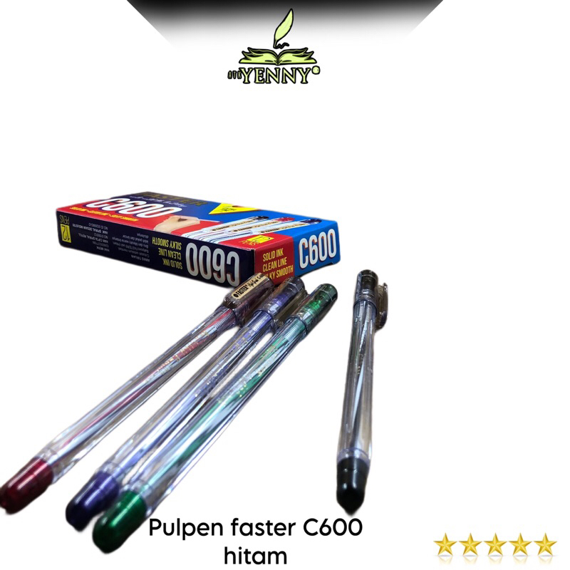

Pen Faster C600 Extra Fine 0.7mm 1 Pack Isi 12 Pcs Warna Hitam