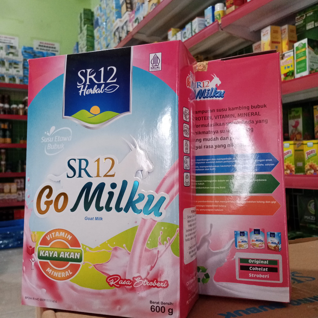 

SR12 Go Milku STRAWBERRY 600gr Susu Kambing Etawa GOMILKU SR 12 600gr Meningkatkan Kesehatan Tulang