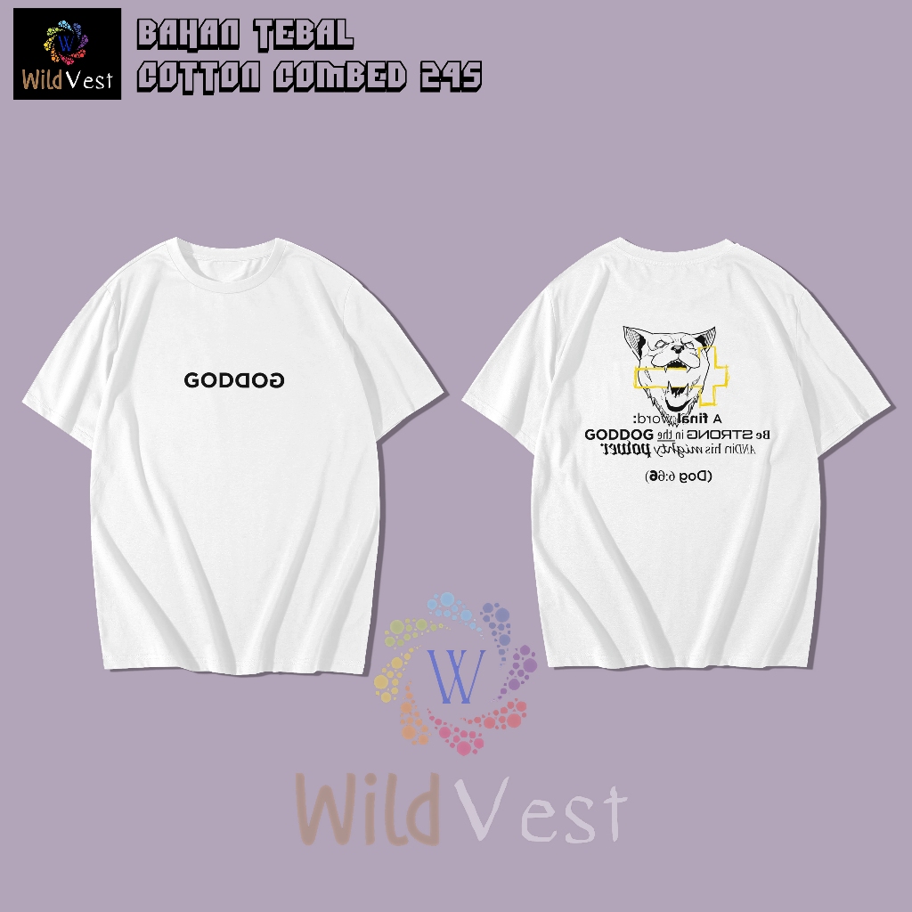 Kaos Goddog Lookism Goddog Crew Bahan Tebal Cotton Combed 24s