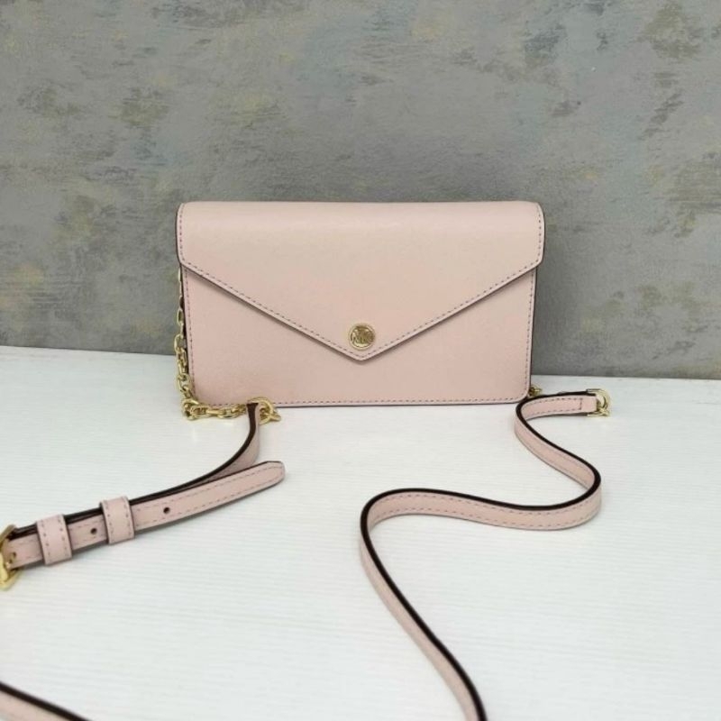 MK JET SET TRAVEL FLIP POCKET ENVELOPE CROSSBODY BAG