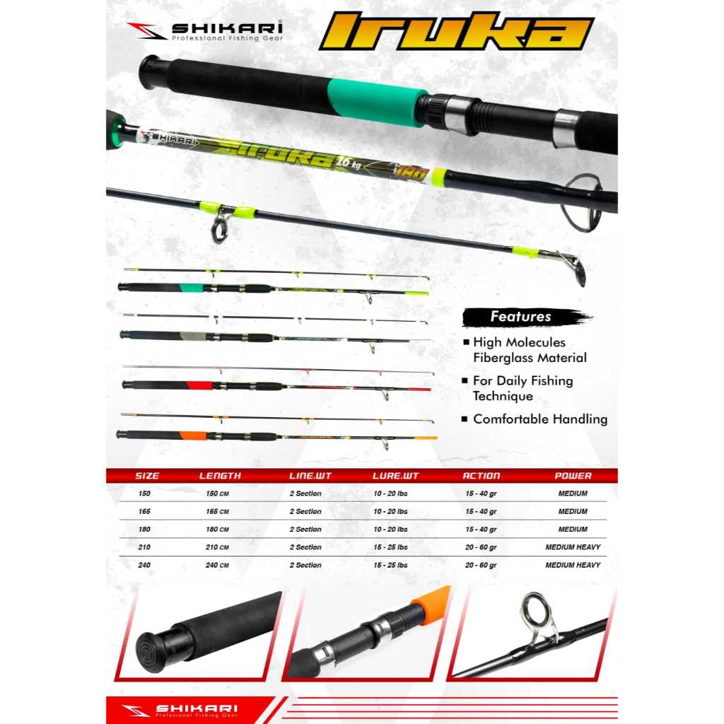(NEW) Joran Fiber Solid SHIKARI ( by Daido ) IRUKA / MAGNUM / HUGO FULL BUSA / NOZAWA JS murah berku