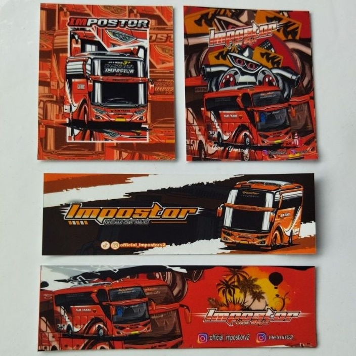 

Stiker Paket Impostar isi 4 pcs anti air