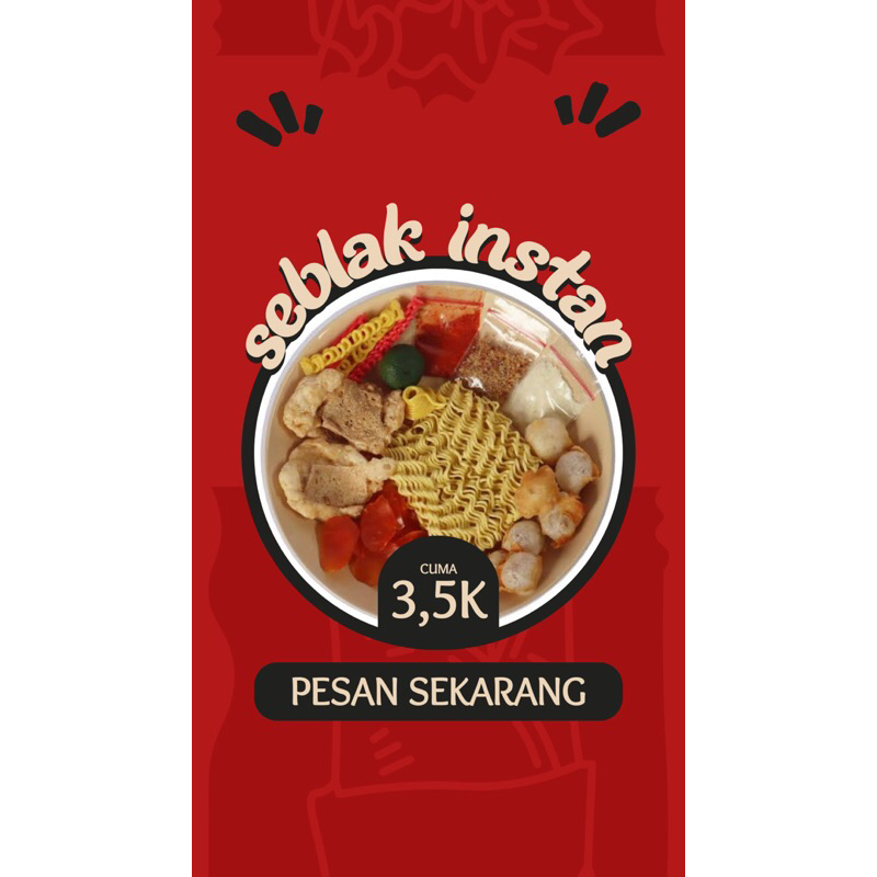 

SEBLAK INSTAN/MURAH,BANYAK/SEBLAK BANDUNG