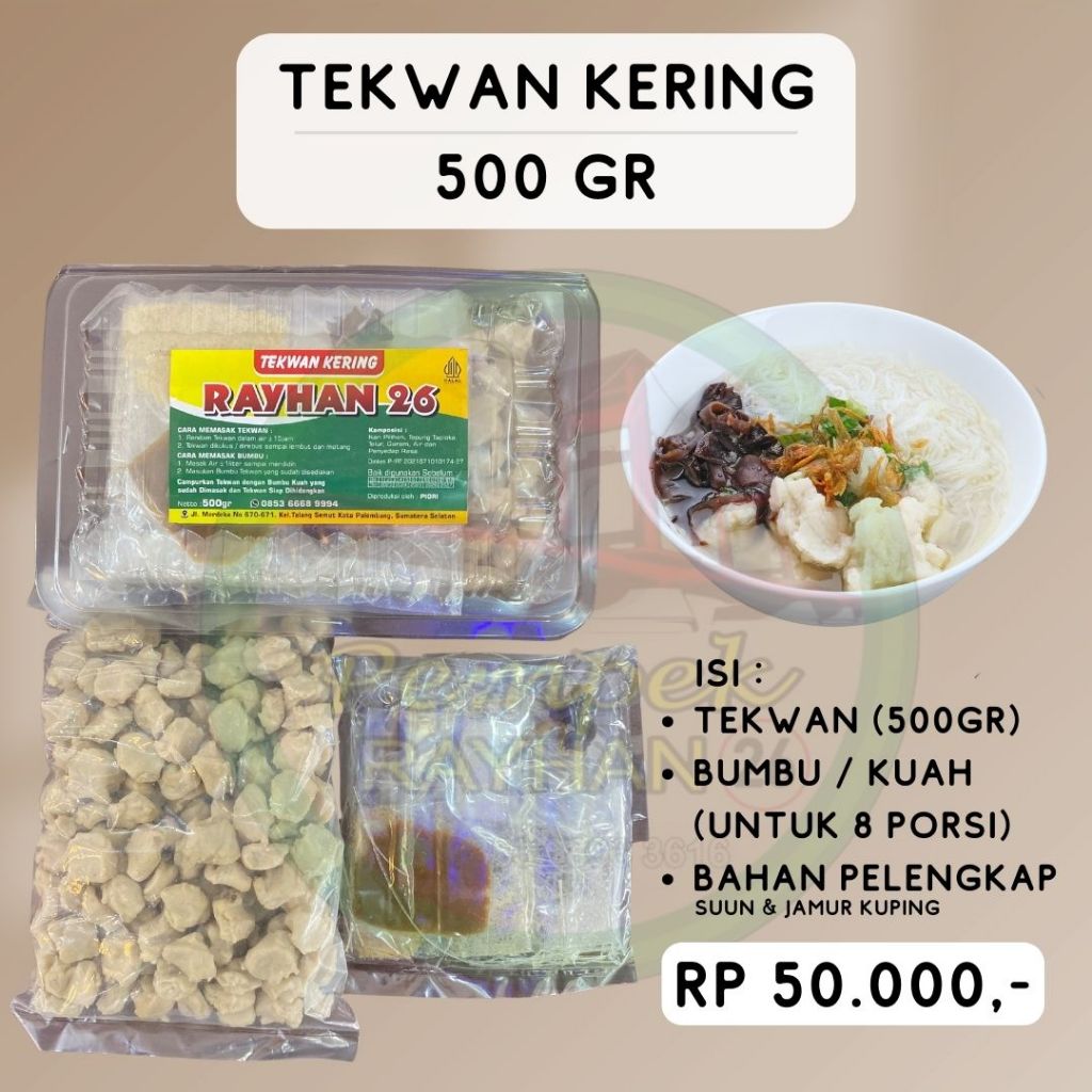 

Tekwan Kering Super Khas Palembang 500 gr | Pempek Rayhan 26 Ilir Palembang