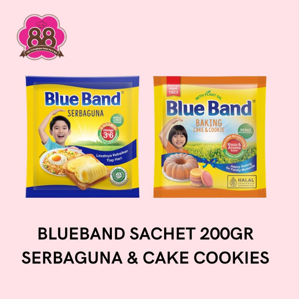 

BLUEBAND MARGARINE SACHET 200GR SERBAGUNA CAKE AND COOKIES