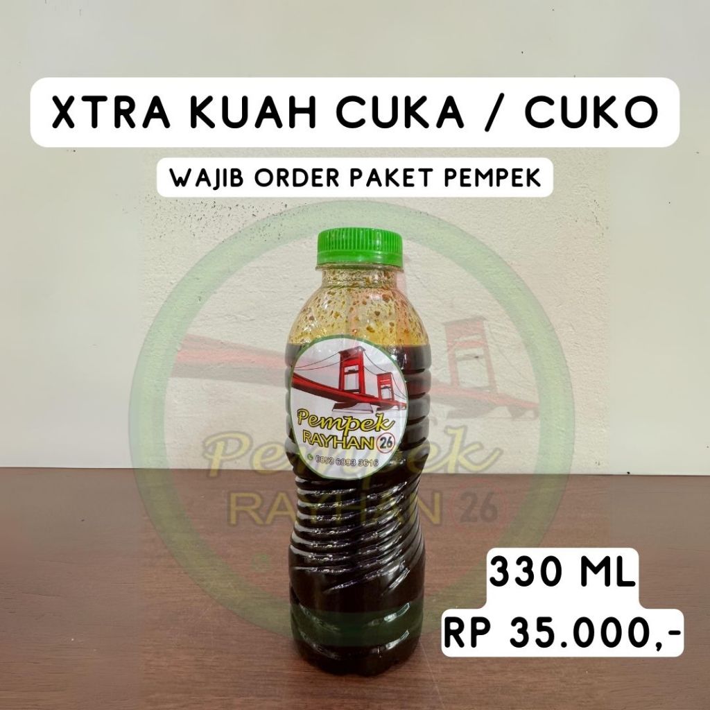 

Xtra Kuah Cuka / Cuko 330 ml | Pempek Rayhan 26 Ilir Palembang