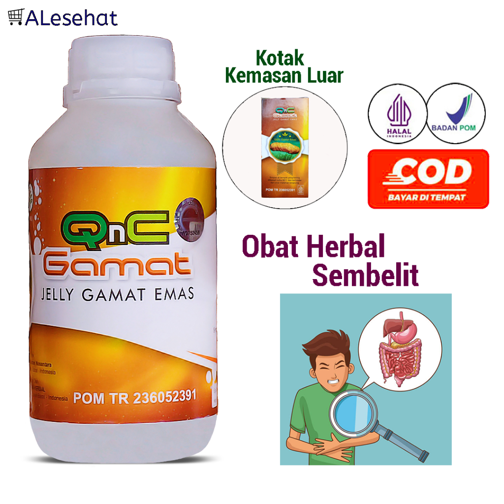Obat Sembelit Susah BAB untuk Bayi, Anak, Dewasa, Ibu Hamil Herbal Qnc Jelly Gamat