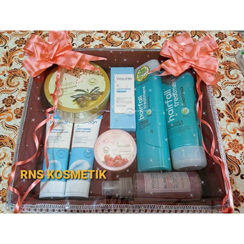 WARDAH PAKET SESERAHAN/BINGKISAN/HANTARAN NIKAH PAKET PERLENGKAPAN MANDI