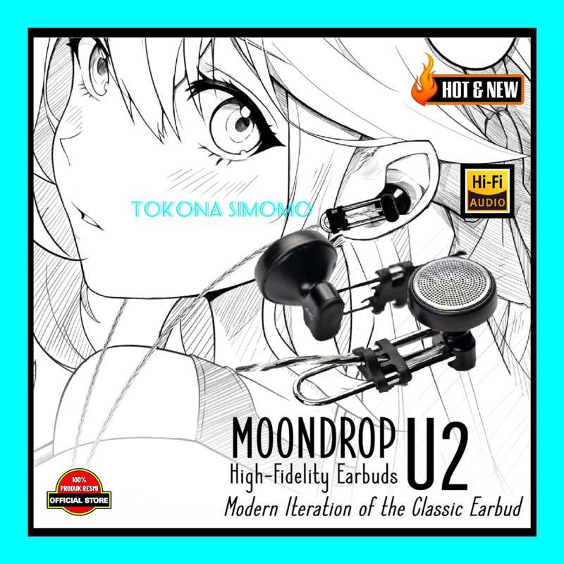 Moondrop U2 Hi-Fi 14.8mm Dynamic Driver Earbuds / Earphone