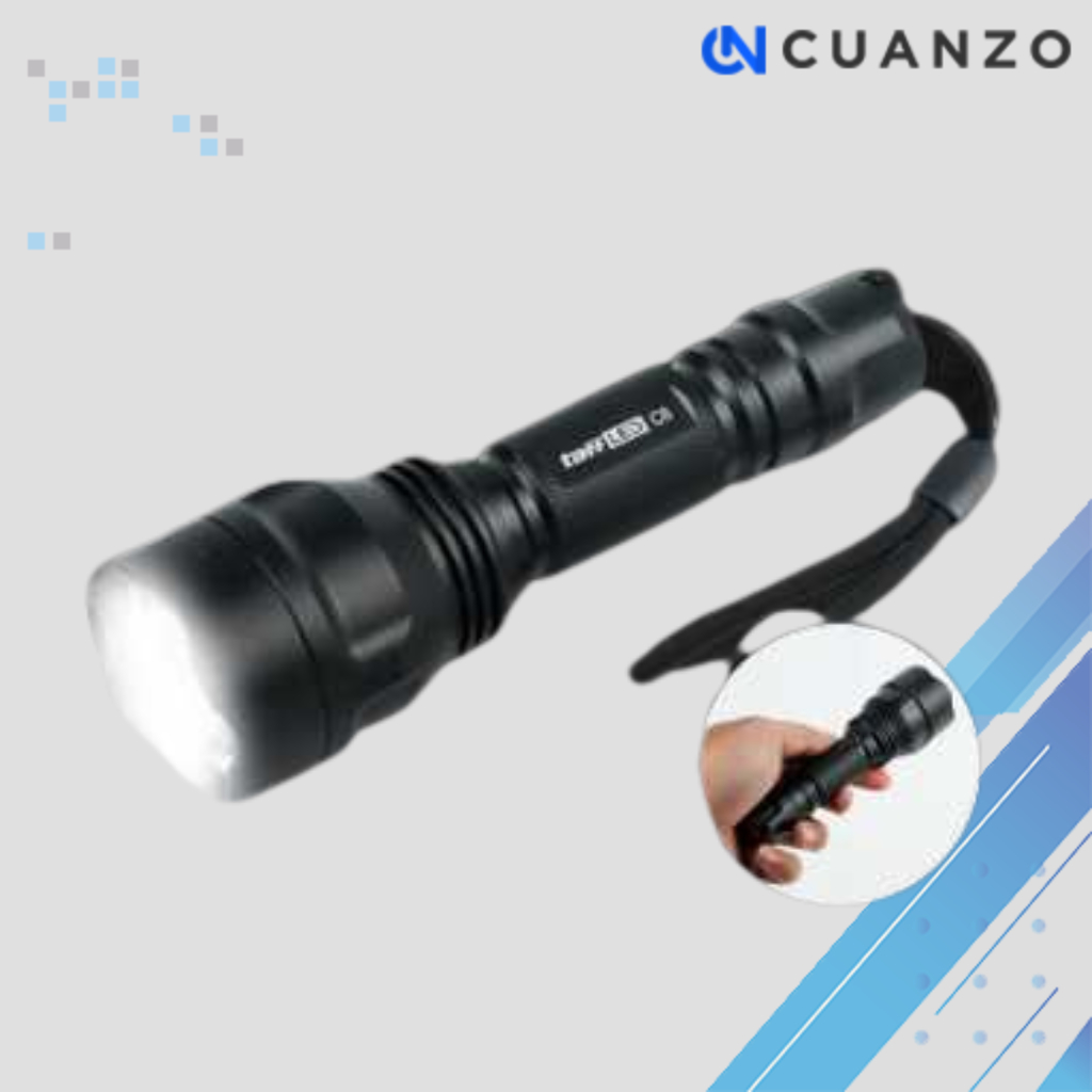 Senter LED Flashlight Waterproof Cree Q5 3800 Lumens / Senter Penerangan Jarak Jauh 1 km Senter Luby