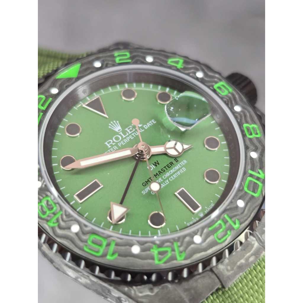 Jam Pria ROLEX DIW GMT-Master II Carbon Kaca Saphire