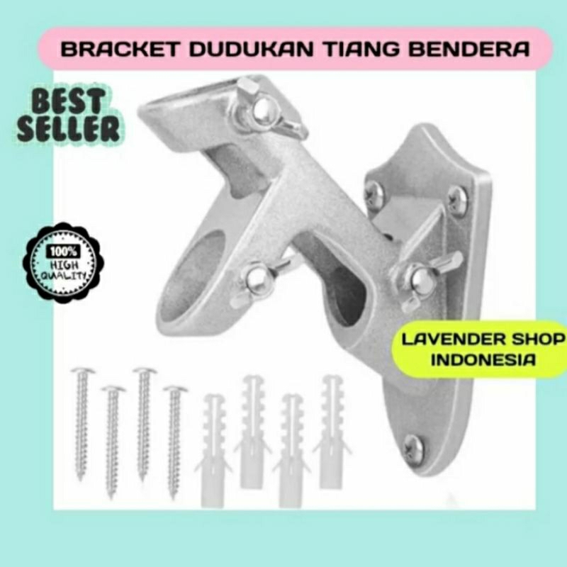 Bracket Holder Dudukan Tiang Bendera / Bracket Tembok Tiang Bendera