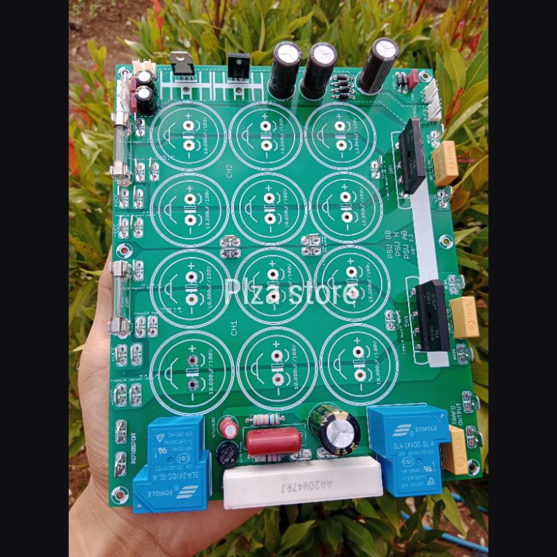 Pcb PSU 12 Elco Class GB/H/AB lengkap Softstar+Simetris+Supply FAN Kipas double layer plus socket+Sk