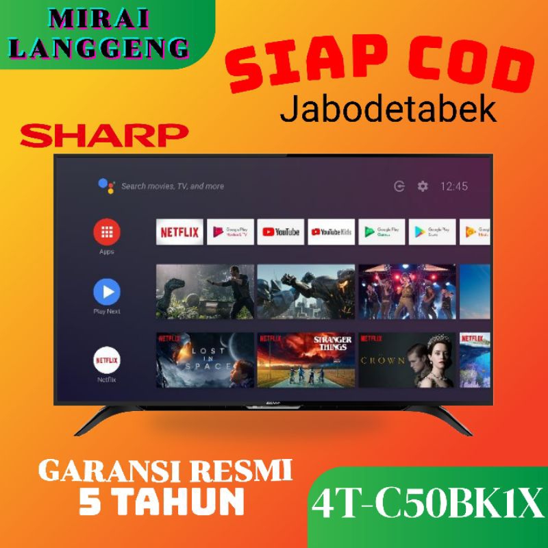 SHARP 4K ANDROID TV 50 INCH 50BK1/ 4T-C50BK1X/50BK1X