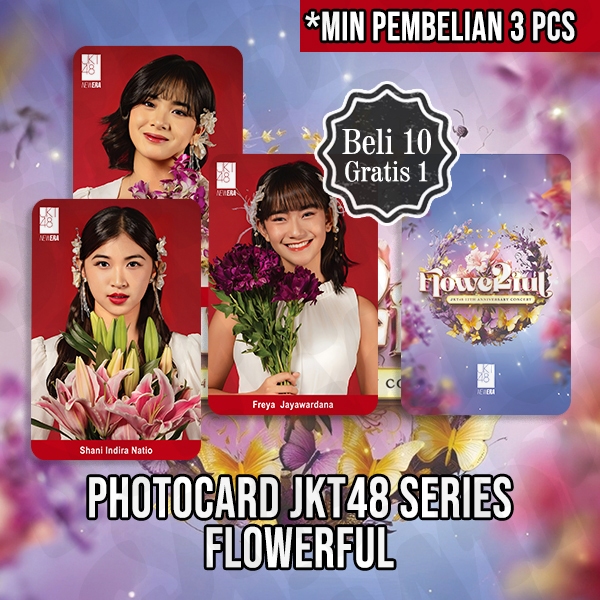 PHOTOCARD JKT48 12 Anniversary JKT48 FLOWERFUL UNOFFICIAL