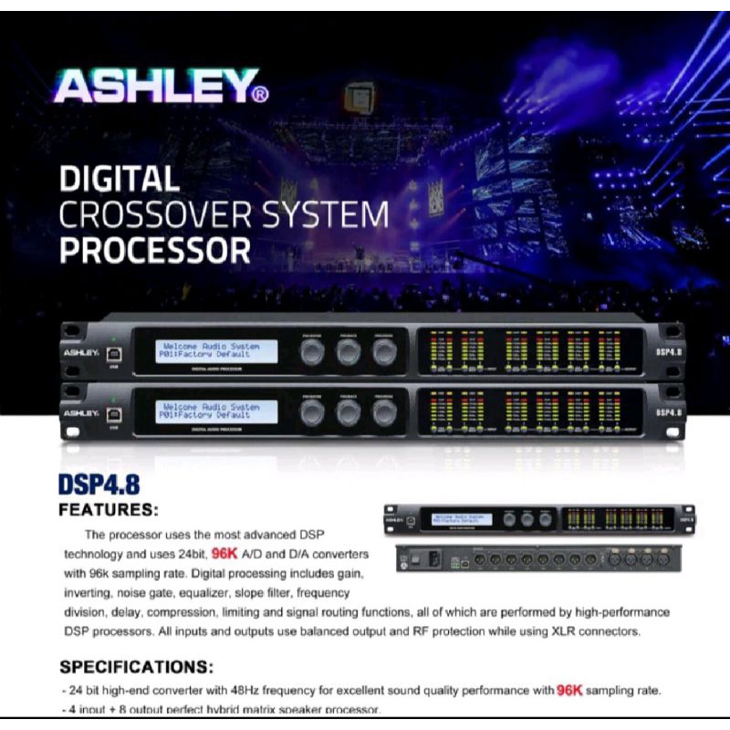 Speaker Management Ashley DSP 4.8/DSP4.8 DSP4.8 4 input 8 output