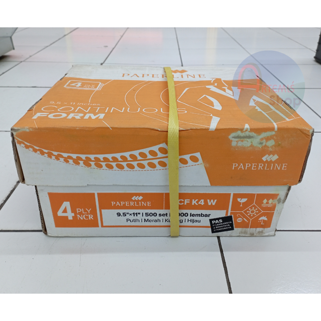 

Kertas Continuous Form PAPERLINE 4 Ply K4 Warna Kertas Komputer CF K4 W