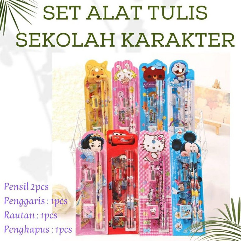 

Alat Tulis anak Set 5 in 1 Karakter Souvenir pensil belajar sekolah Nyaman