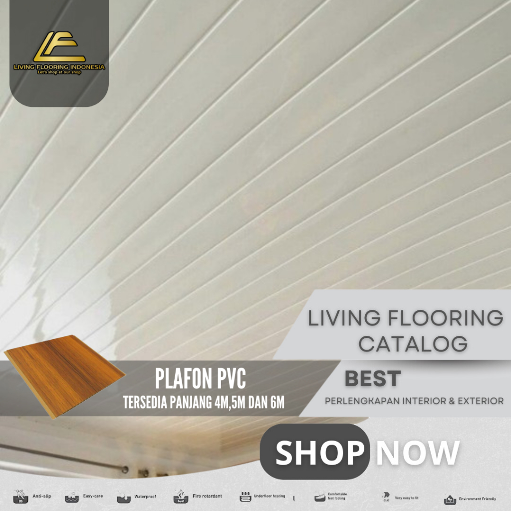 Plafon PVC Minimalis | Ready Plavon Motif Doff Dan Glossy