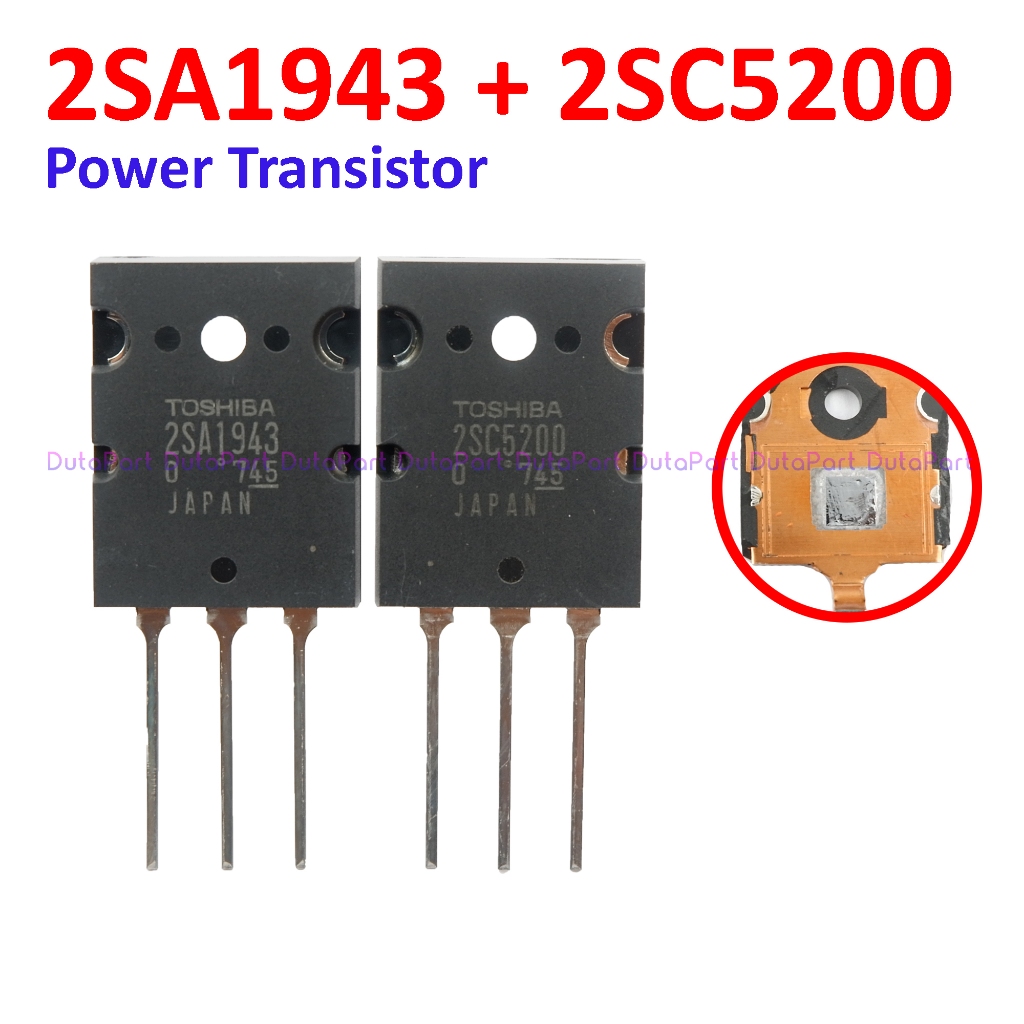 2SA1943 2SC5200 SET CHIP BESAR Power Transistor A1943 C5200 A 1943 C 5200