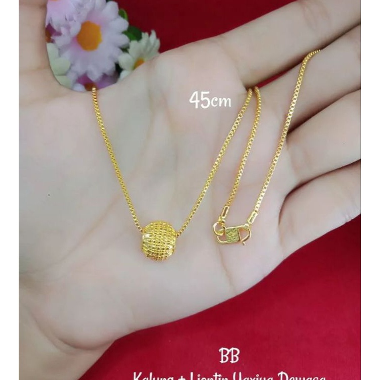 ART T66U kalung yaxiya berlapis emas asli 24 karat 15 gram ada surat dari toko