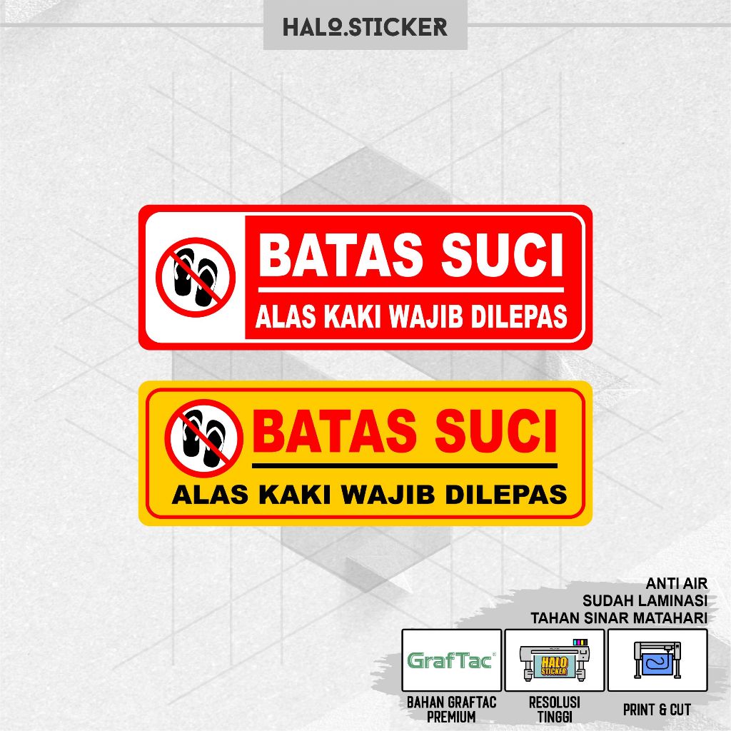 

Stiker Batas Suci | Stiker Batas Suci Masjid Mushola | Anti Air Waterproof
