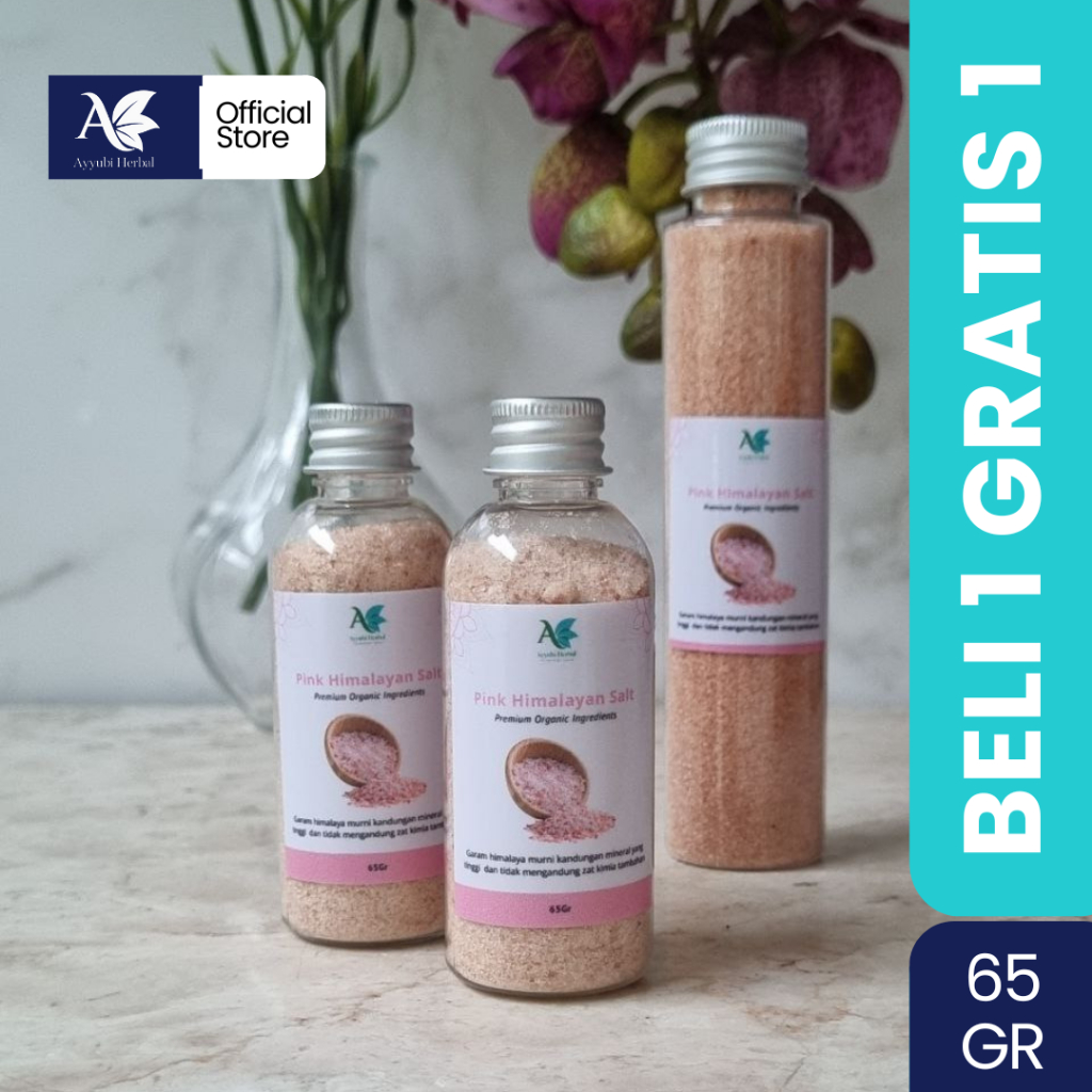 

[BELI 1 GRATIS 1] Himalayan Salt Organic 65gr Garam Himalaya Premium Halus Untuk MPASI Masak