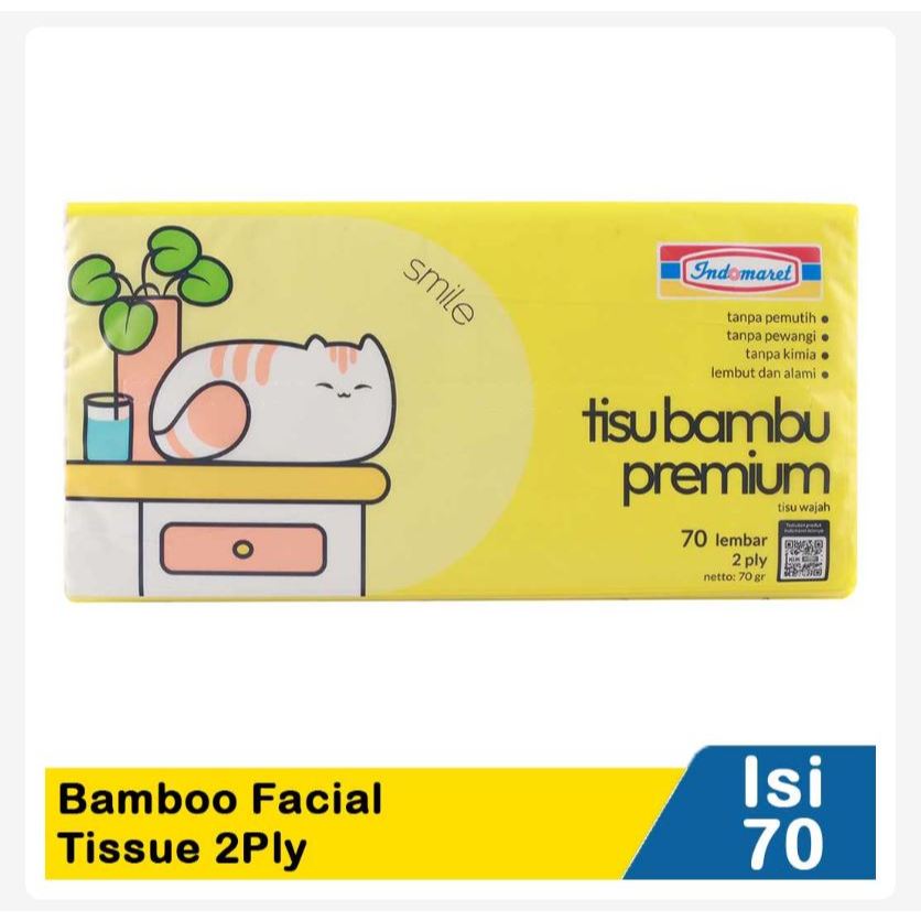 Indomaret Bambu Tisu wajah bamboo facial tissue 2 Ply 70'S