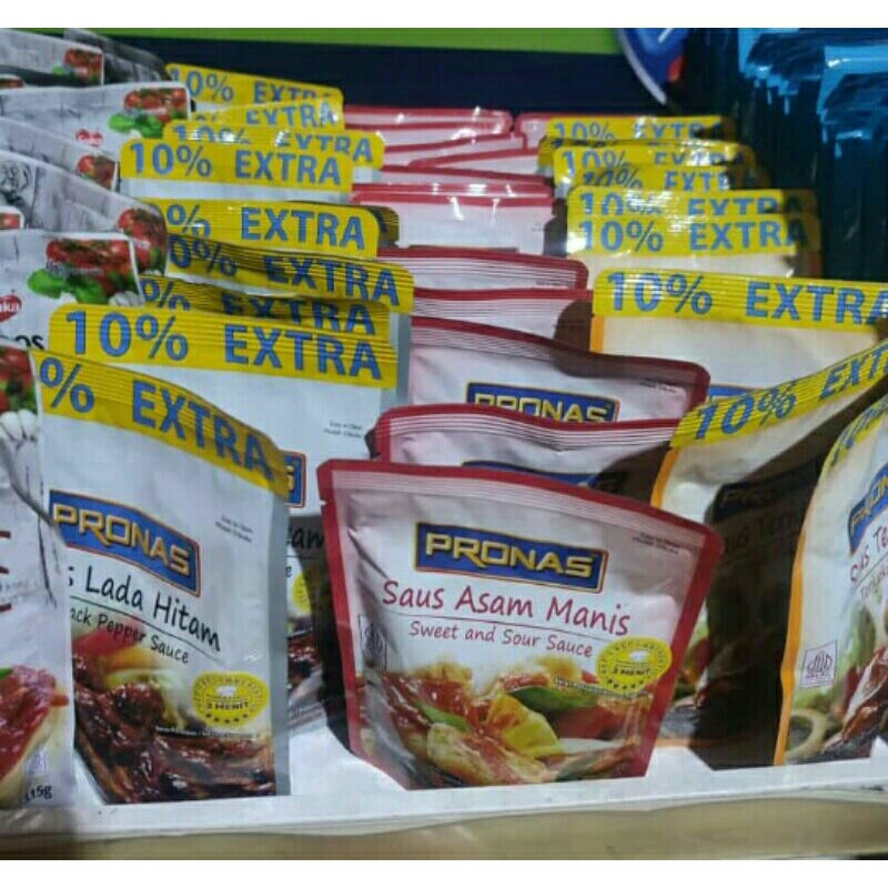 

Pronas Saus All Variant Termurah / Pronas Saus Asam Manis / Pronas Saus Blackpepper / Pronas Saus Teriyaki / Pronas Saus Bbq / Pronas Korean Bulgogi
