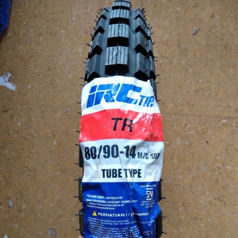 Ban Luar IRC TR TRIALS 80/90 Ring 14 Tube Type - Ban Motor Original Matic Trial Trail Tril Trill IRC