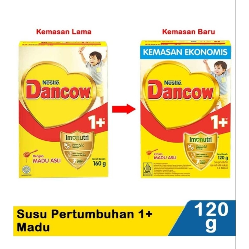 Dancow 1+ Susu Bubuk Pertumbuhan isi 120 Gram Expired Agustus 2025