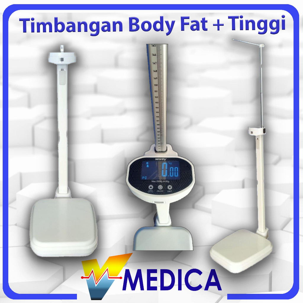Timbangan Badan Digital BMI + Tinggi Badan Serenity HWD-01/ Body Fat Analyzer Timbangan + Pengukur T